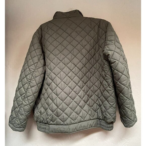 Bogner Quilted Bomber Ski Jacket Women's Size US 40 Green High Neck Zip Pockets - Picture 3 of 9